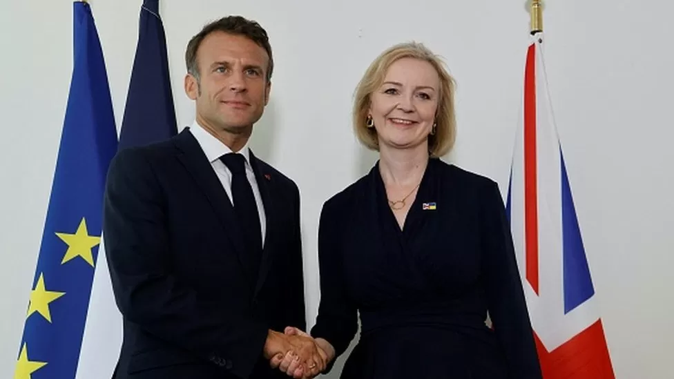 Indians at UK - French President Emmanuel Macron & Liz Truss