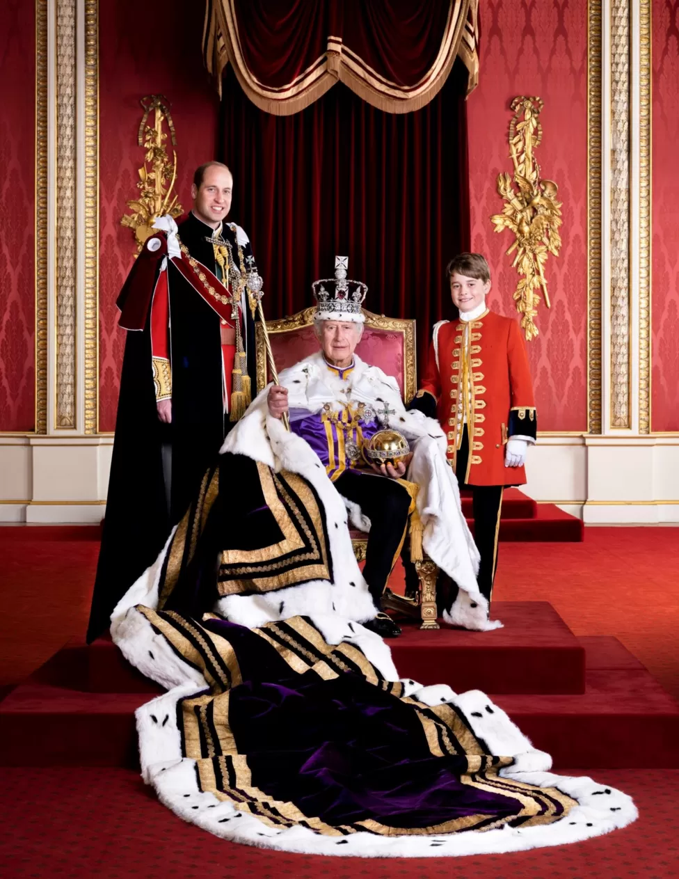 Indians at UK - King Charles With Prince William And Prince George